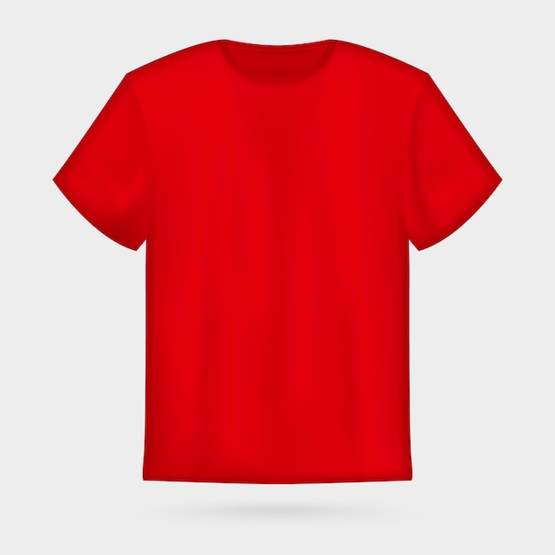 Mockup di t-shirt da uomo rosso vettoriale.