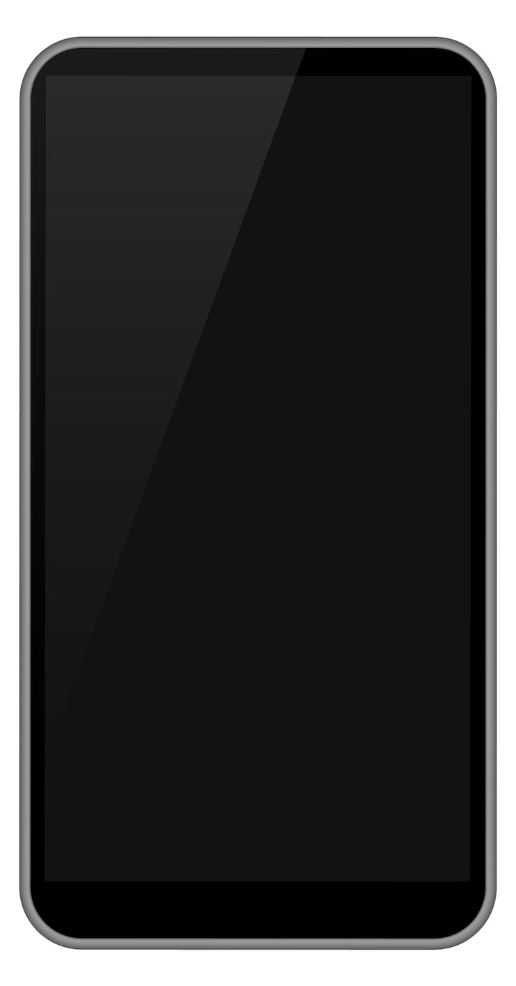 Vettore mockup realistico per smartphone telefono con schermo nero lucido