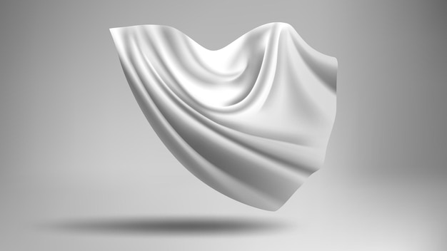 Mockup realistico tessuto bianco galleggiante facile cambiamento di colore garanzia illustrazione vettoriale