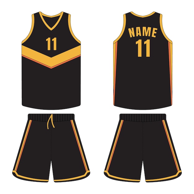 Mockup uniforme da basket vista anteriore e posteriore