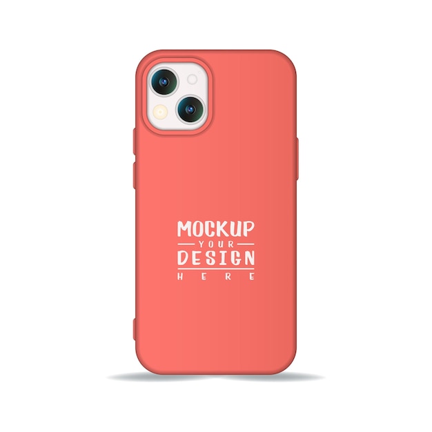 Mockup vettoriale per smartphone isolato su sfondo bianco