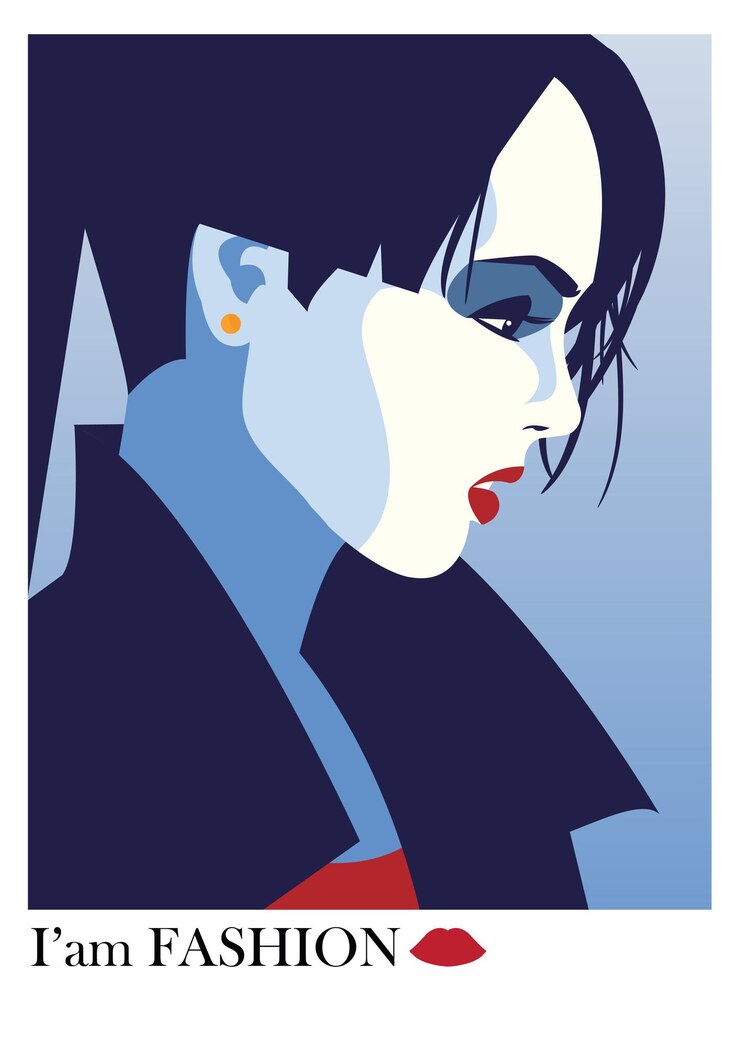 Vettore moda donna in stile pop art. illustrazione vettoriale