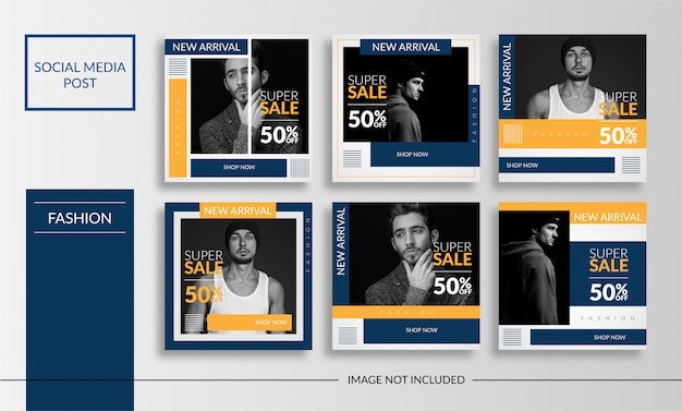Moda post modello di social media
