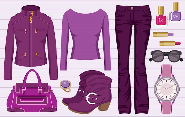 Moda set con jeans e una giacca