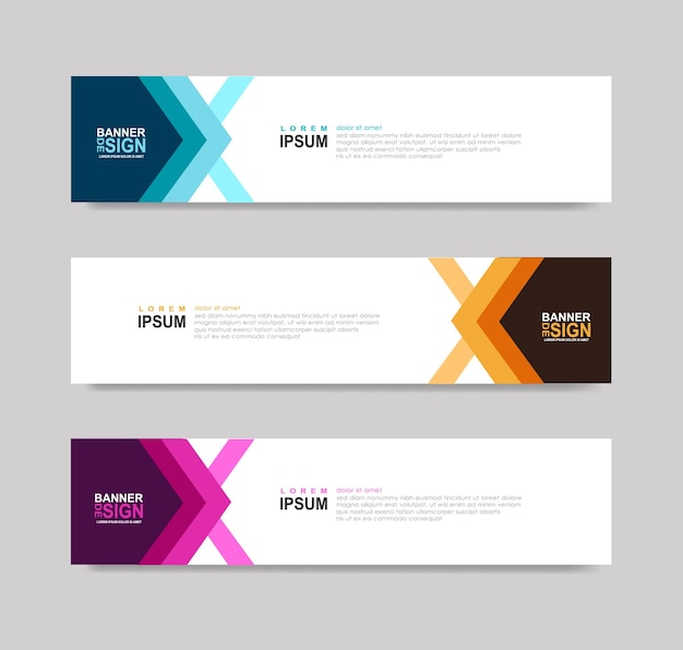 Modelli di banner web orizzontale Intestazione del sito Web Annunci SEO Volantino Invito Posta per una foto