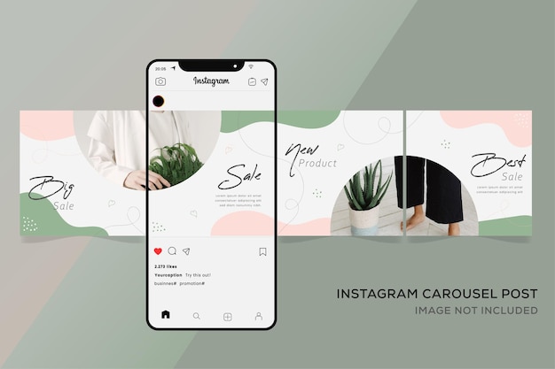 Modelli di carosello per social media instagram fashion sale premium