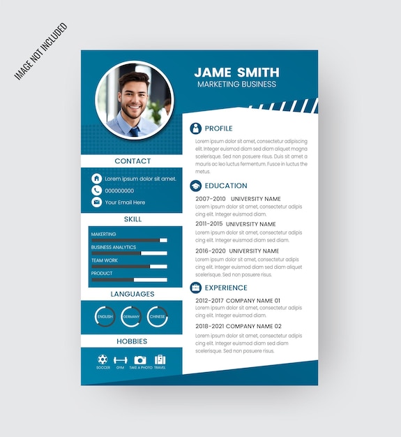 modelli di CV minimalisti vettoriali