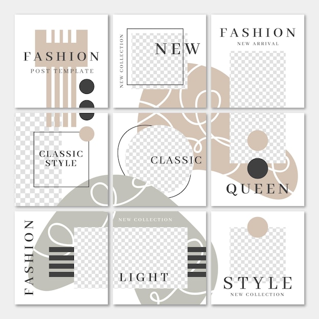 Modelli di feed di puzzle di Instagram