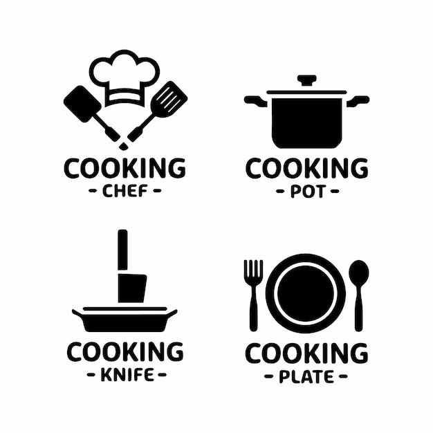 Modelli di logo e poster per la cucina
