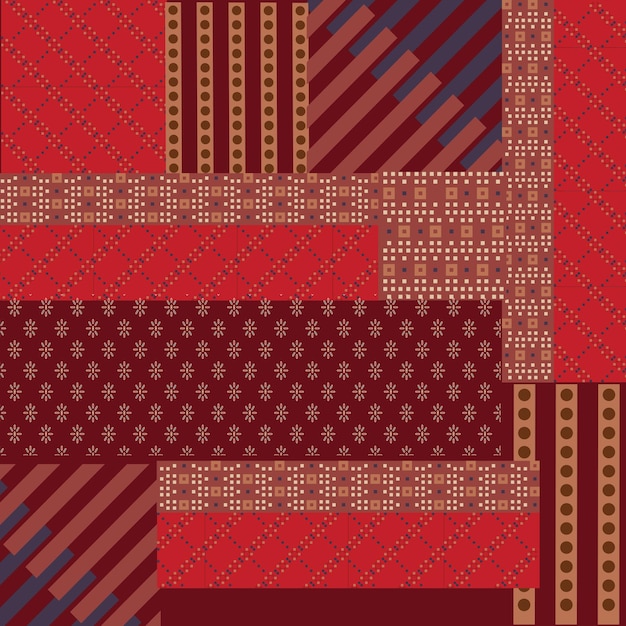 modelli di sciarpe etniche con colore rosso