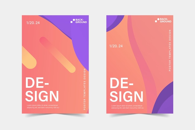 modelli di stile di colore del layout di sfondo del banner a disegno piatto