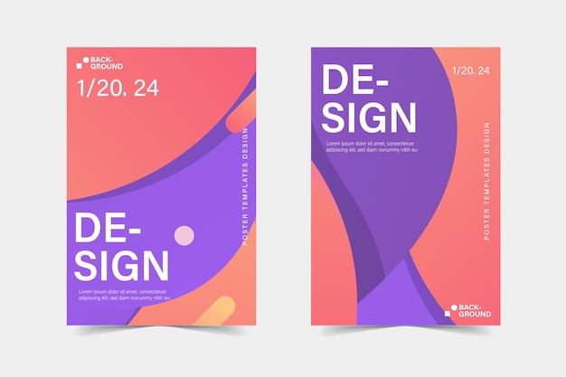 modelli di stile di colore del layout di sfondo del banner a disegno piatto