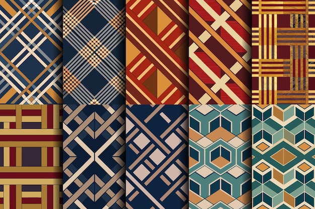 Modelli geometrici colorati in tonalità ricche perfetti per progetti di design moderni