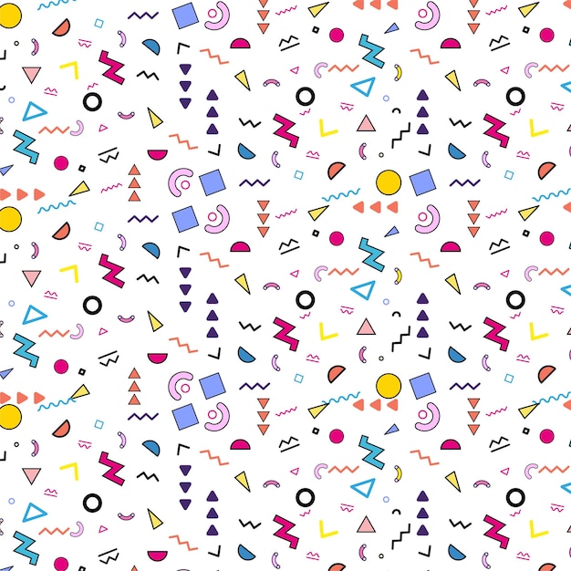 modelli senza cuciture di Memphis grafica geometrica texture di stile stampa di tessuto astratta