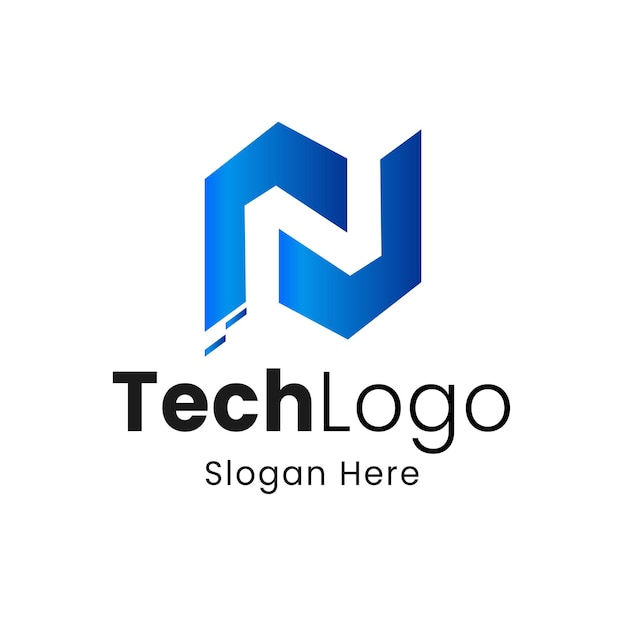 Modelli vettoriali logo tecnologico