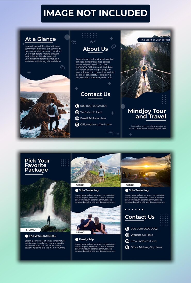 Vettore modello astratto di brochure a tre ante