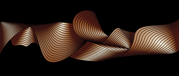 Modello astratto di linee ondulate sfumate Un modello per la visualizzazione del design di packaging di illusioni e idee creative