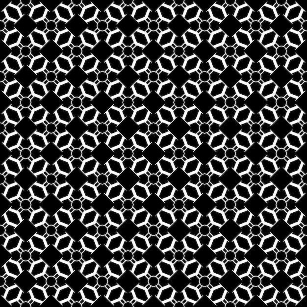 modello astratto senza cuciture in bianco e nero sfondo e sfondo disegno ornamentale in scala di grigio ornamenti in mosaico illustrazione grafica vettoriale EPS10