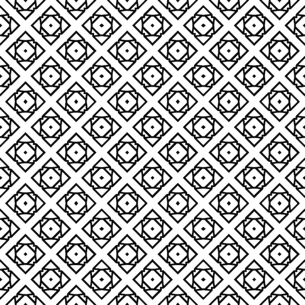 modello astratto senza cuciture in bianco e nero sfondo e sfondo disegno ornamentale in scala di grigio ornamenti in mosaico illustrazione grafica vettoriale EPS10