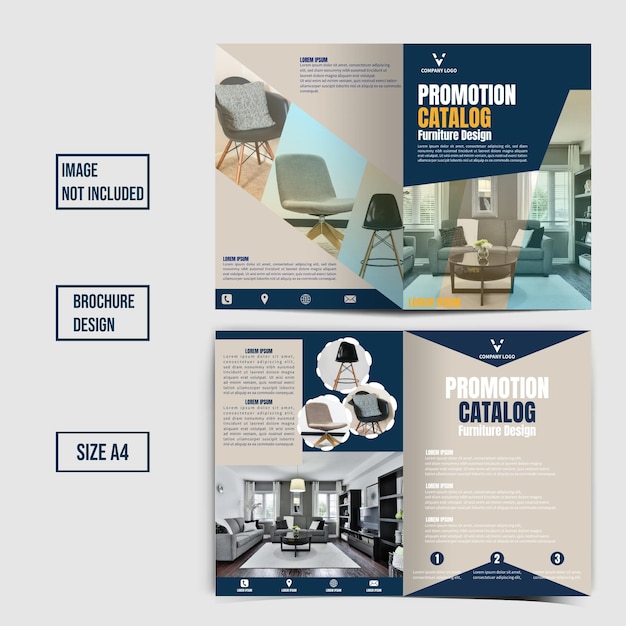 Modello aziendale per brochure bifold, riviste, volantini, opuscoli o relazioni annuali. Copertina volantino, piatta