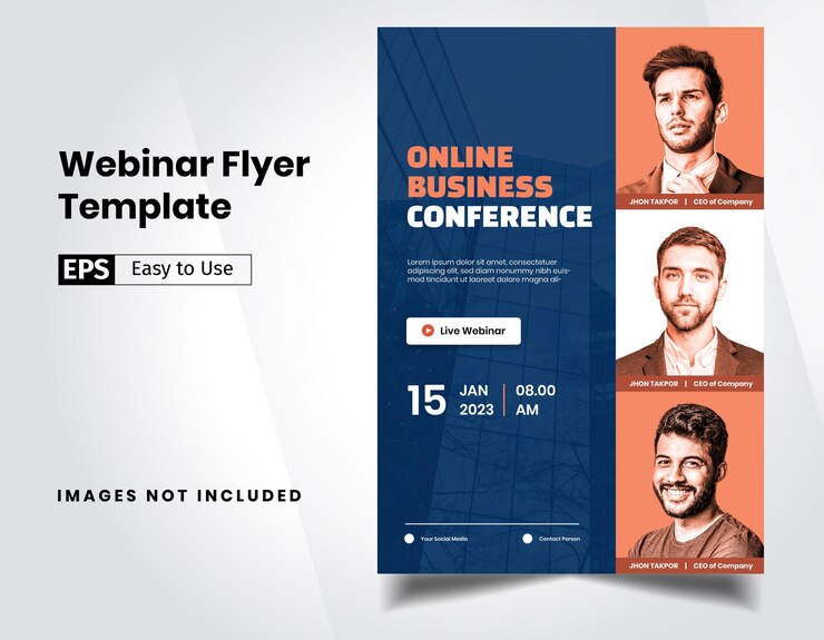 Modello aziendale per conferenza webinar per Instagram FeedxA