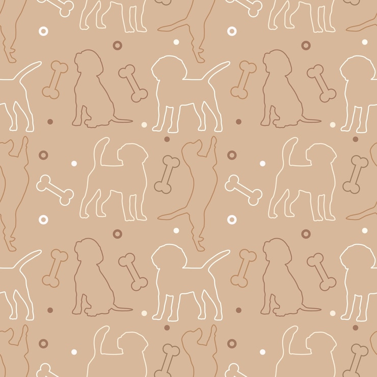 Vettore modello beagle senza soluzione di continuità cartone animato animale domestico set di simpatici cuccioli per stampa poster e cartoline sfondo animale beagle vettoriale modello senza cuciture divertente cagnolino