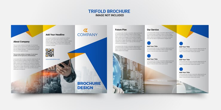 Modello brochure trifold aziendale