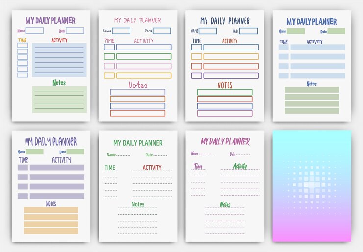 Modello Calendario Planner GiornalieroPianificazione prescolare per bambiniStampabile