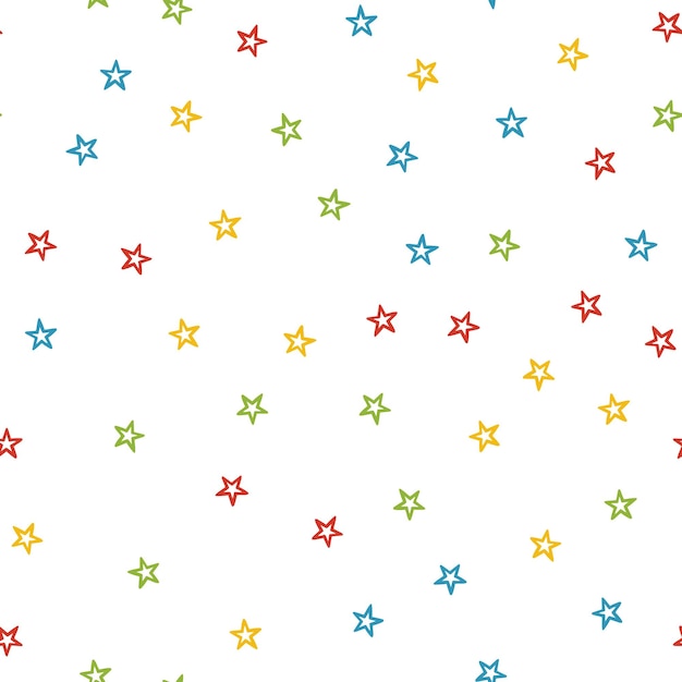 Modello casuale di stelle colorate, sfondo astratto. Illustrazione di stile elegante e di lusso