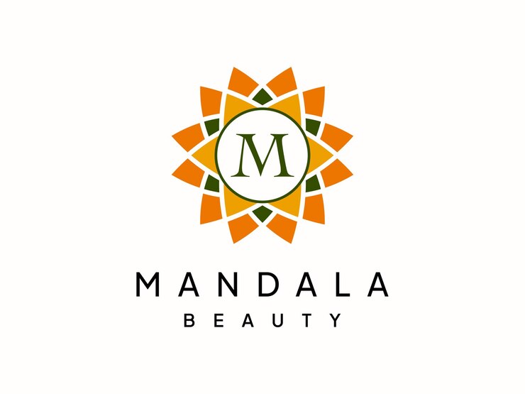 Modello circolare petalo fiore mandala modello di logo vettoriale illustrazione