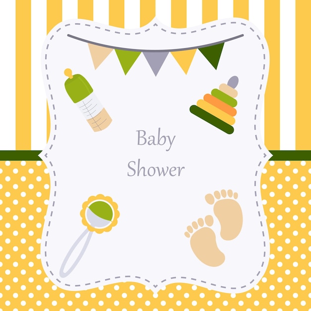 modello colorato baby shower invito