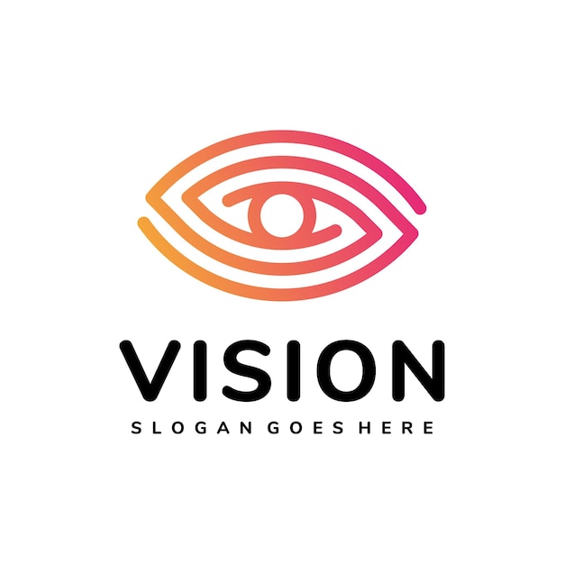Modello colorato di logo dell'occhio di visione