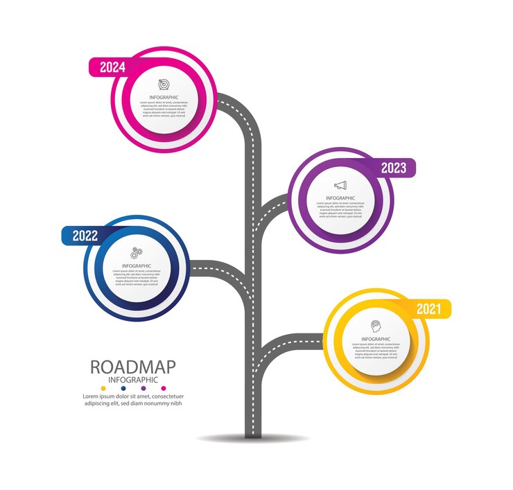 Modello colorato di presentazione aziendale infografica