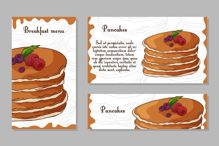 Vettore modello con panetteria schizzo disegnato a mano. può essere utilizzato come stile di identità aziendale per bar o ristorante. illustrazione vettoriale. carte da dessert con dolci da forno.