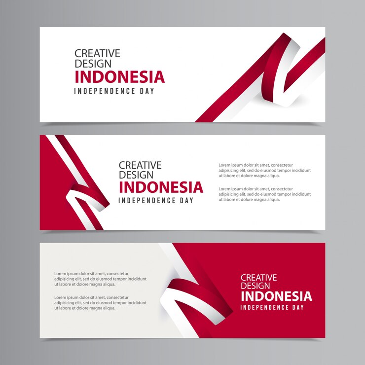 Modello creativo di celebrazione felice di festa dell'indipendenza dell'Indonesia