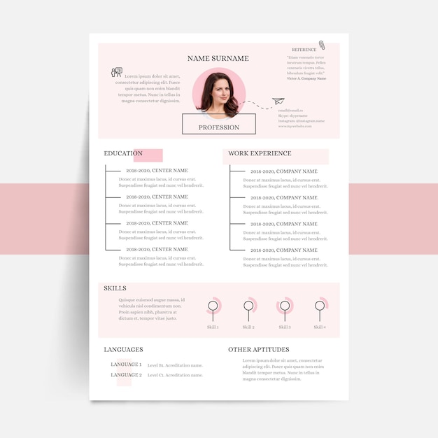 Modello cv minimalista