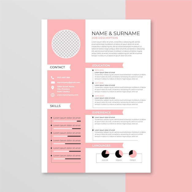 Modello cv minimalista
