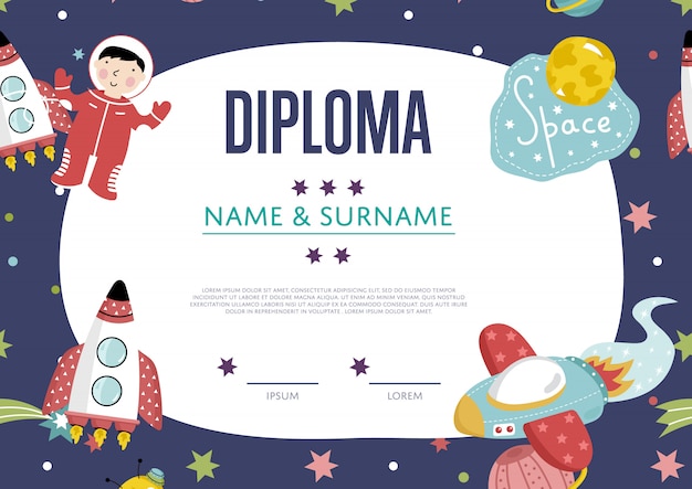 Modello del fumetto del diploma