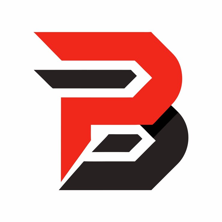 Modello del logo a lettera b a disegno piatto