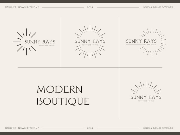 Modello del logo della boutique moderna