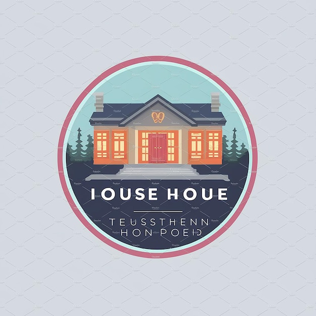 Modello del logo della casa piatta