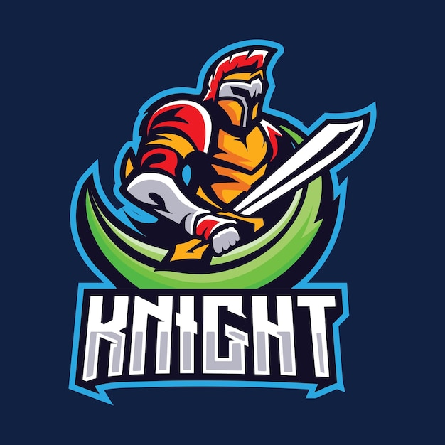 Modello del logo esclusivo di knight esport