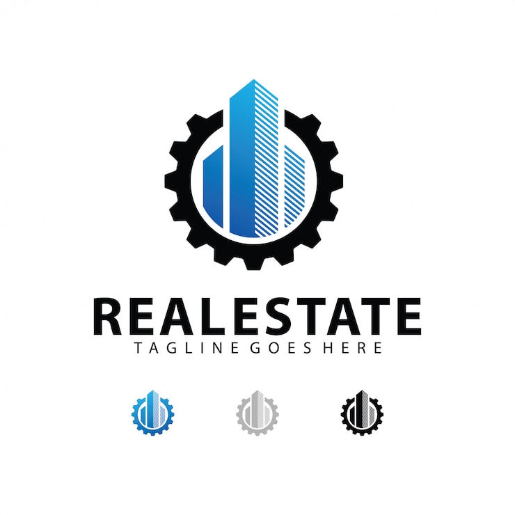 Vettore modello del logo immobiliare