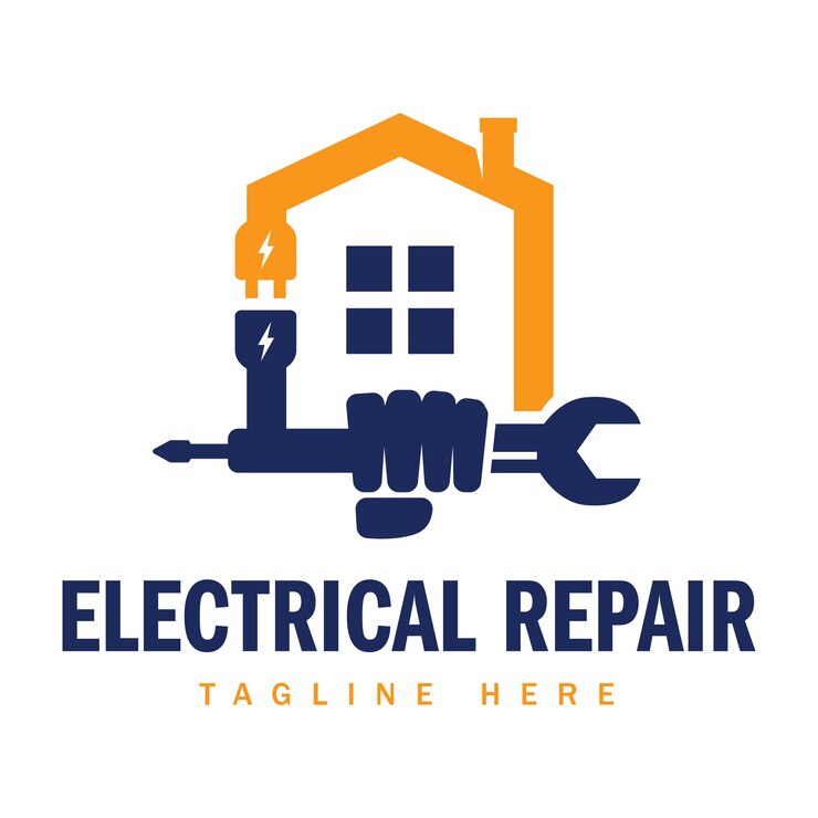Modello del logo per le riparazioni elettriche delle case