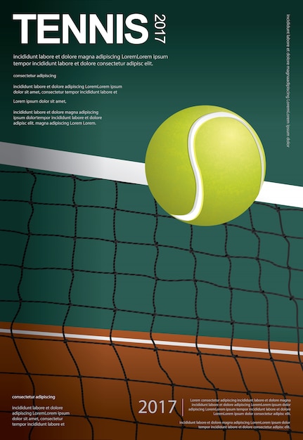 Modello del manifesto di campionato di tennis
