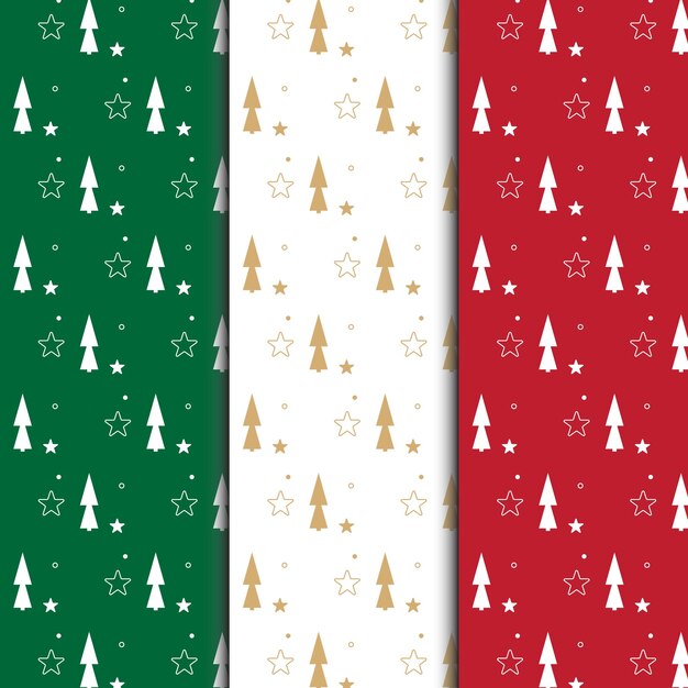 Modello dell'albero di Natale. Illustrazione vettoriale.