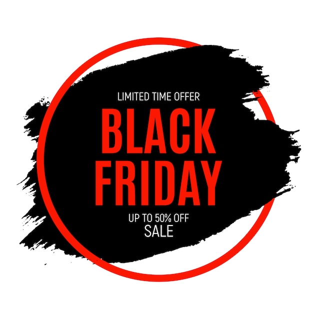 Modello dell'insegna di vendita di Black Friday. illustratio