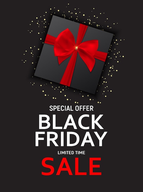 Modello della bandiera di vendita del Black Friday. illustrazione vettoriale