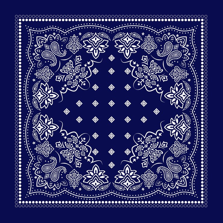 Vettore modello di bandana cachemire cachemire disegnato a mano astratto moderno