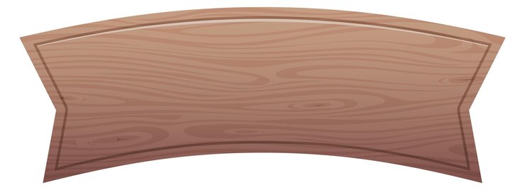 Vettore modello di bandiera a striscia di legno tessuta di tavola realistica